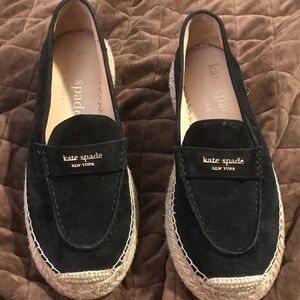 Kate Spade Black Suede Loafers… EUC